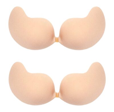 MITALOO Push Up Strapless Sticky Adhesive Invisible Backless Bras Plunge  Reusable Magic Bra for Women